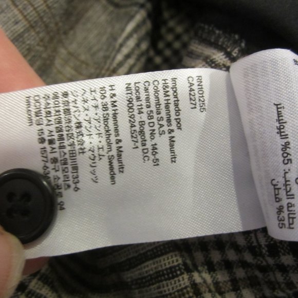 H&M PLAID JACKET SHIRT-ZIP FRONT W/POCKETS PLAID - Picture 10 of 12